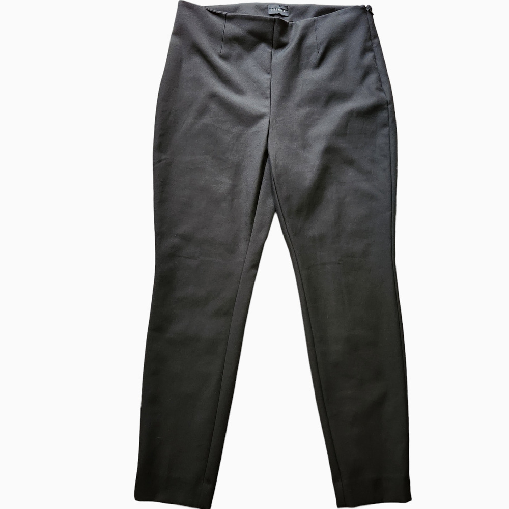 White House Black Market The Skinny stretch pants black pull on size 10